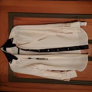 Sz 40 NWT Dolce and Gabanna two tone blouse